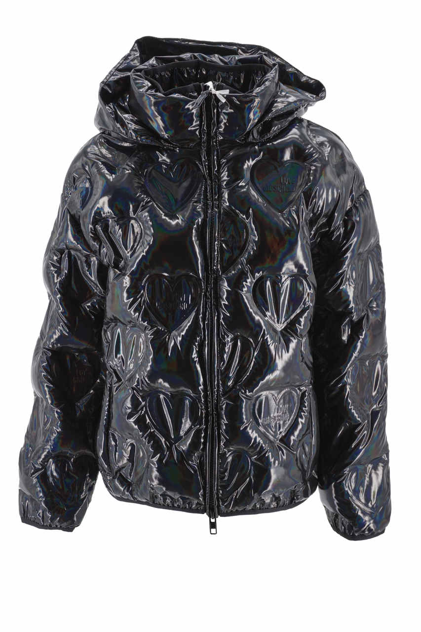 Giubbino Love Moschino con cuori / Nero - Ideal Moda
