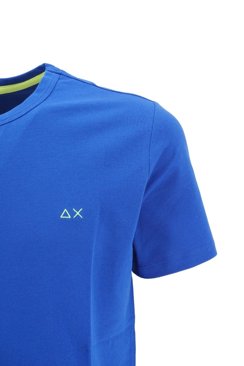 T-Shirt Sun 68 con Logo / Azzurro - Ideal Moda