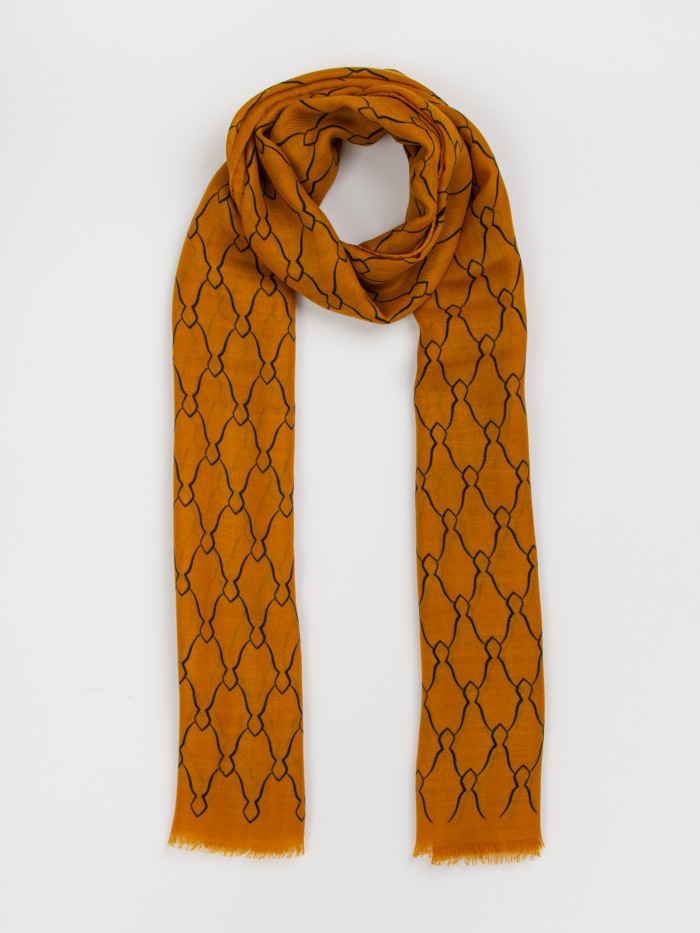 Sciarpa con Fantasia Fefè / Giallo - Ideal Moda