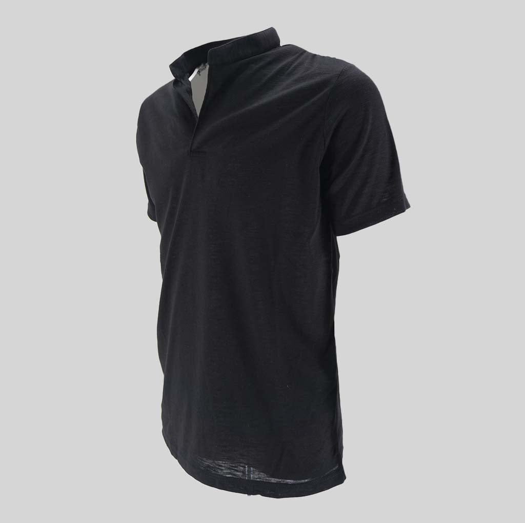 Polo Collo Coreano / Nero - Ideal Moda