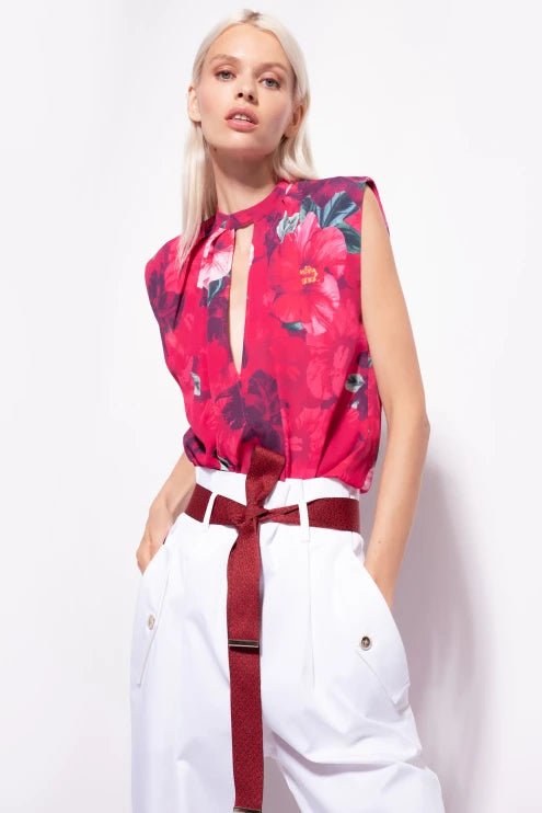 Blusa con Stampa Pinko / Fucsia - Ideal Moda