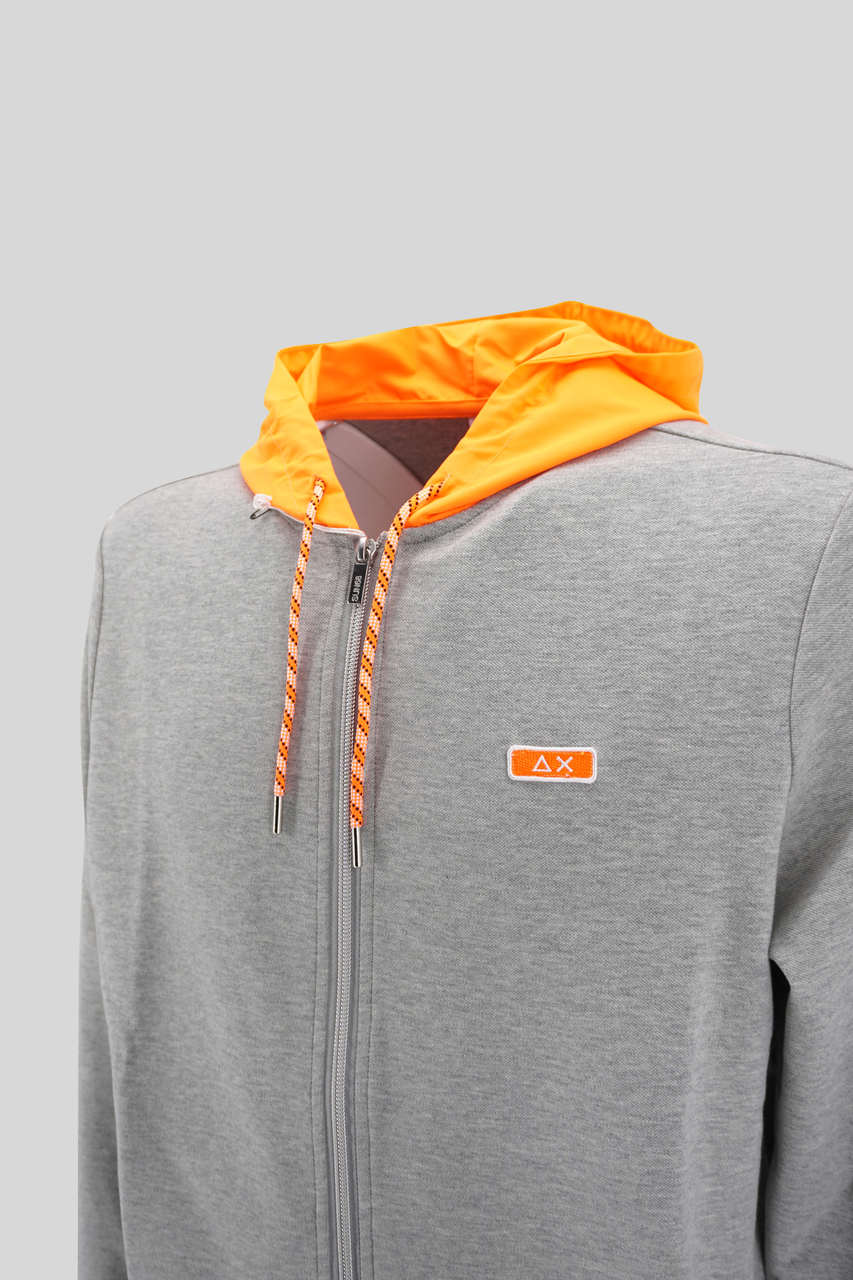 Hood Zip Nylon / Grigio - Ideal Moda