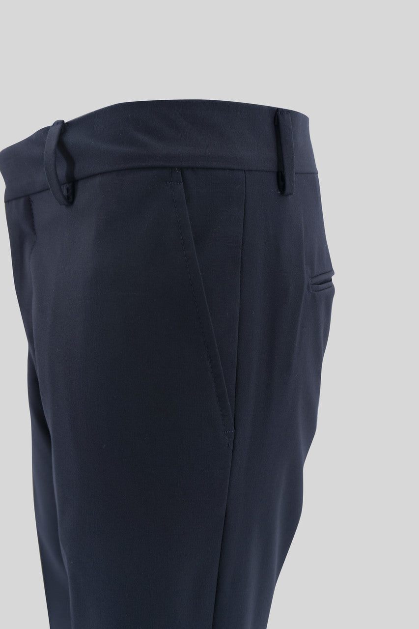Pantalone "Capri" effetto lana / Blu - Ideal Moda