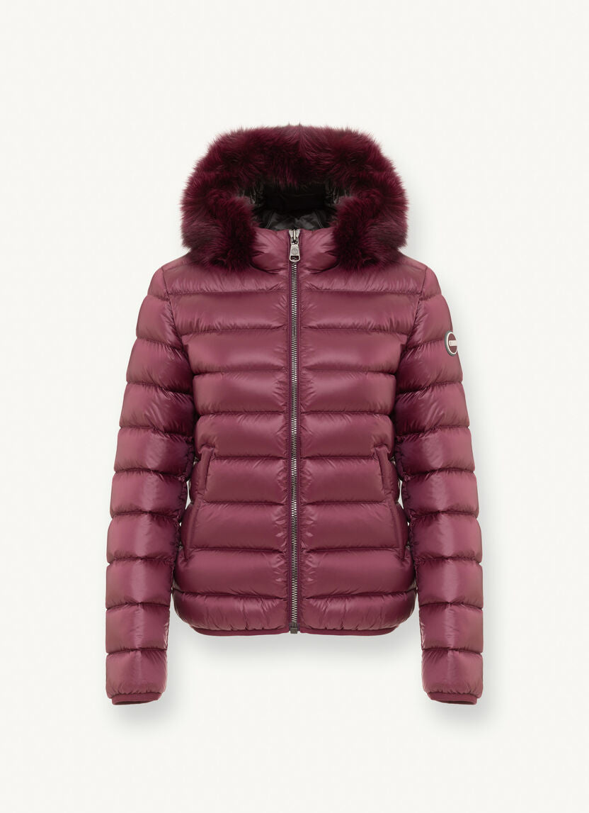 Piumino Colmar con pelliccia / Bordeaux - Ideal Moda