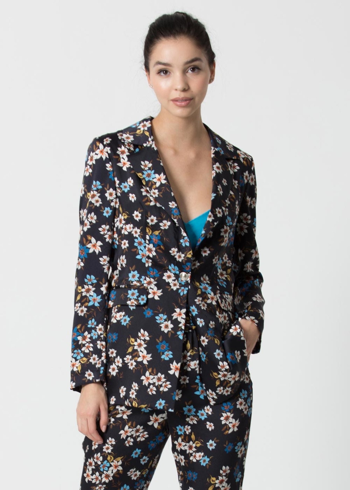 Giacca Kocca a Fantasia / Nero - Ideal Moda