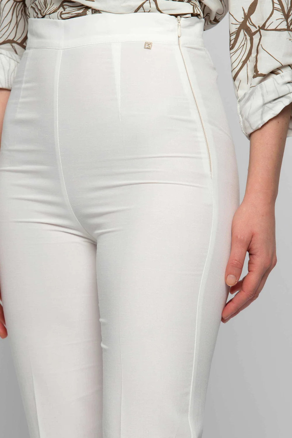 Pantalone a Vita Alta Kocca / Bianco - Ideal Moda