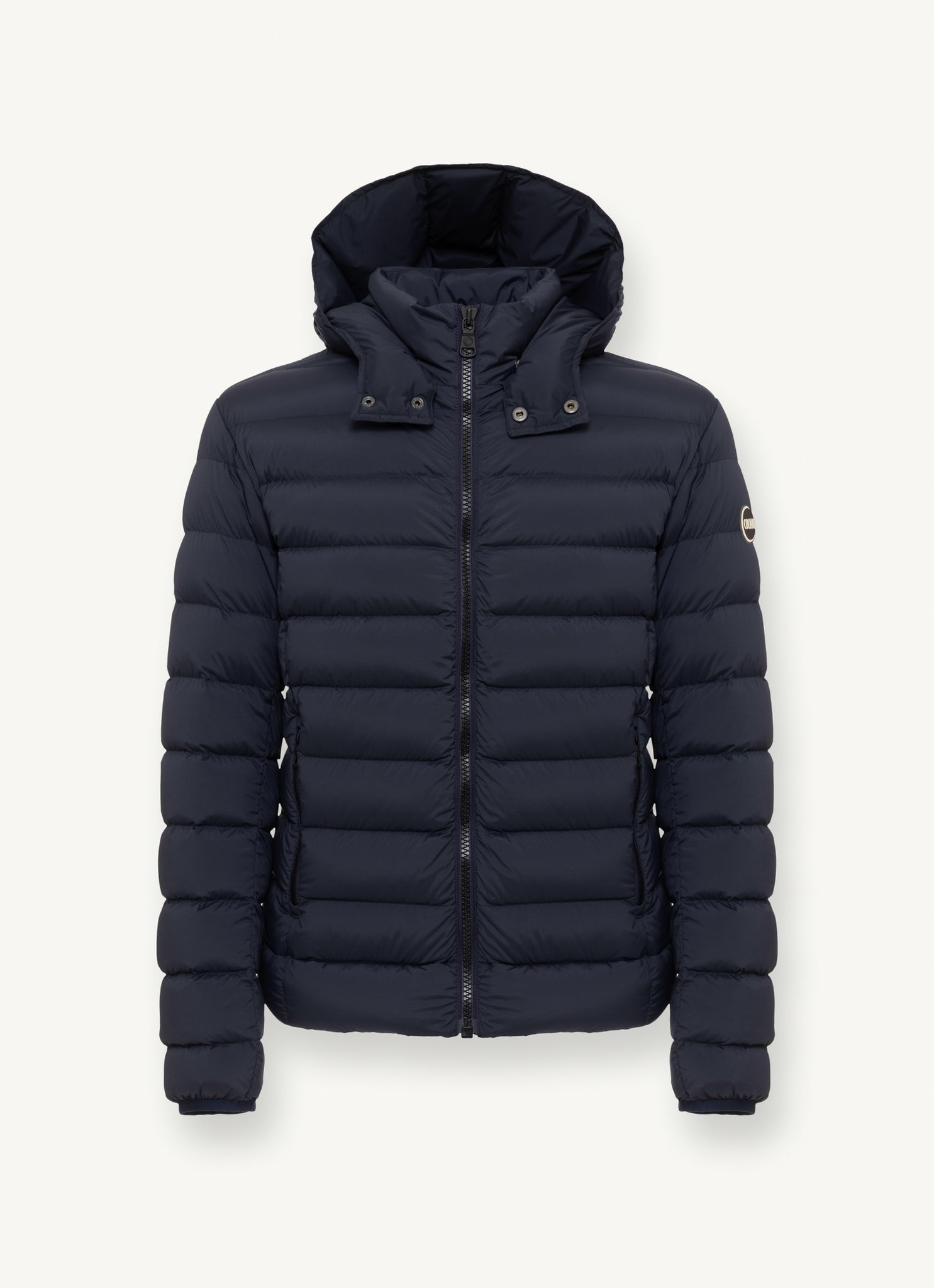Piumino Stretch Cappuccio Staccabile / Blu - Ideal Moda