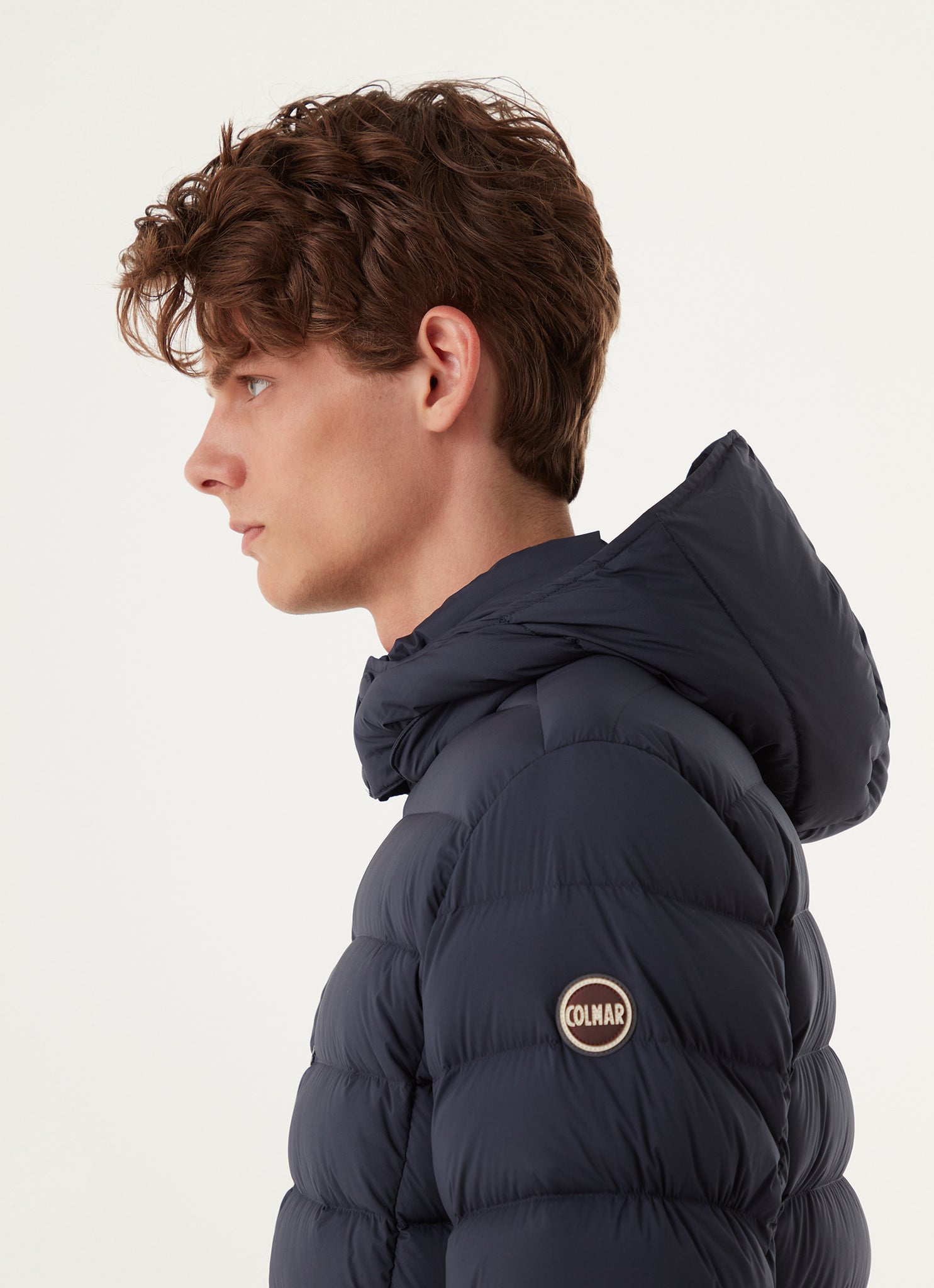 Piumino Stretch Cappuccio Staccabile / Blu - Ideal Moda