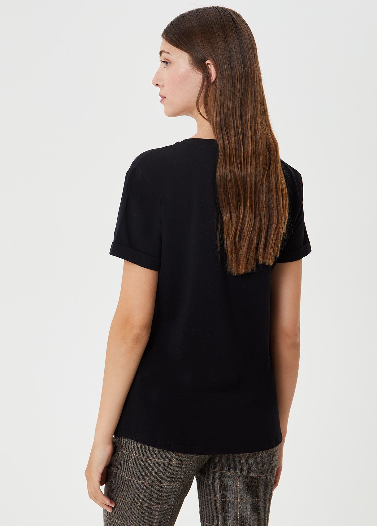 T-shirt con strass / Nero - Ideal Moda