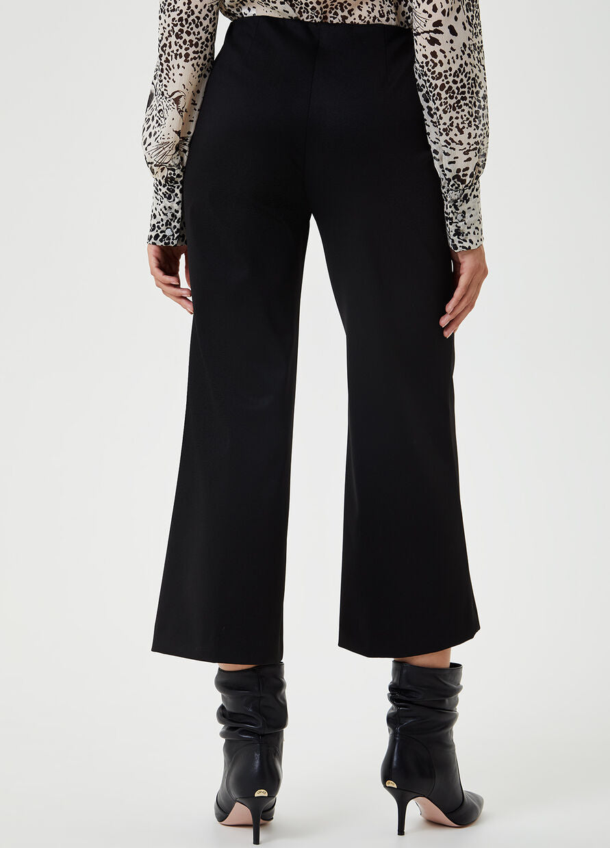 Pantalone cropped / Nero - Ideal Moda