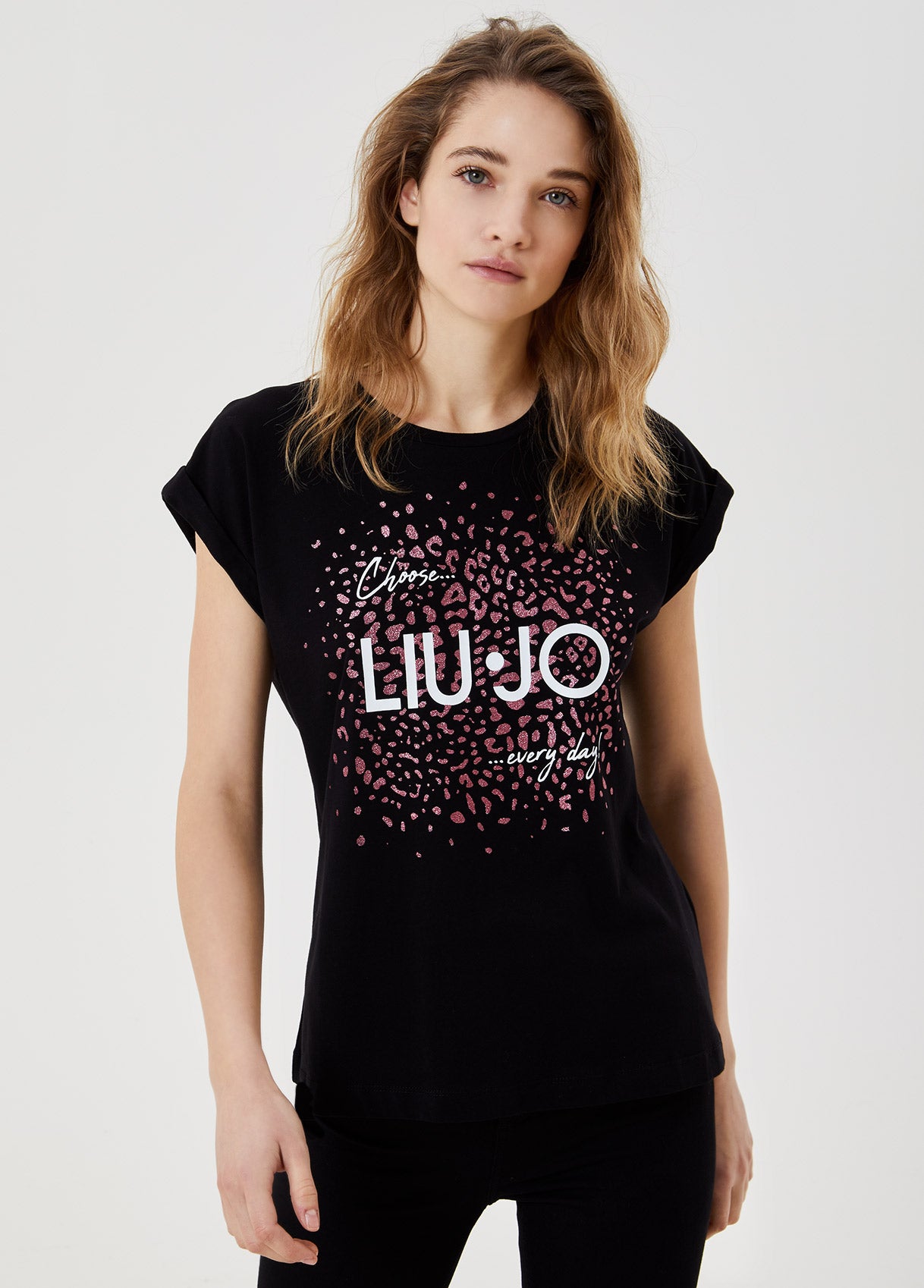T-shirt con logo / Nero - Ideal Moda