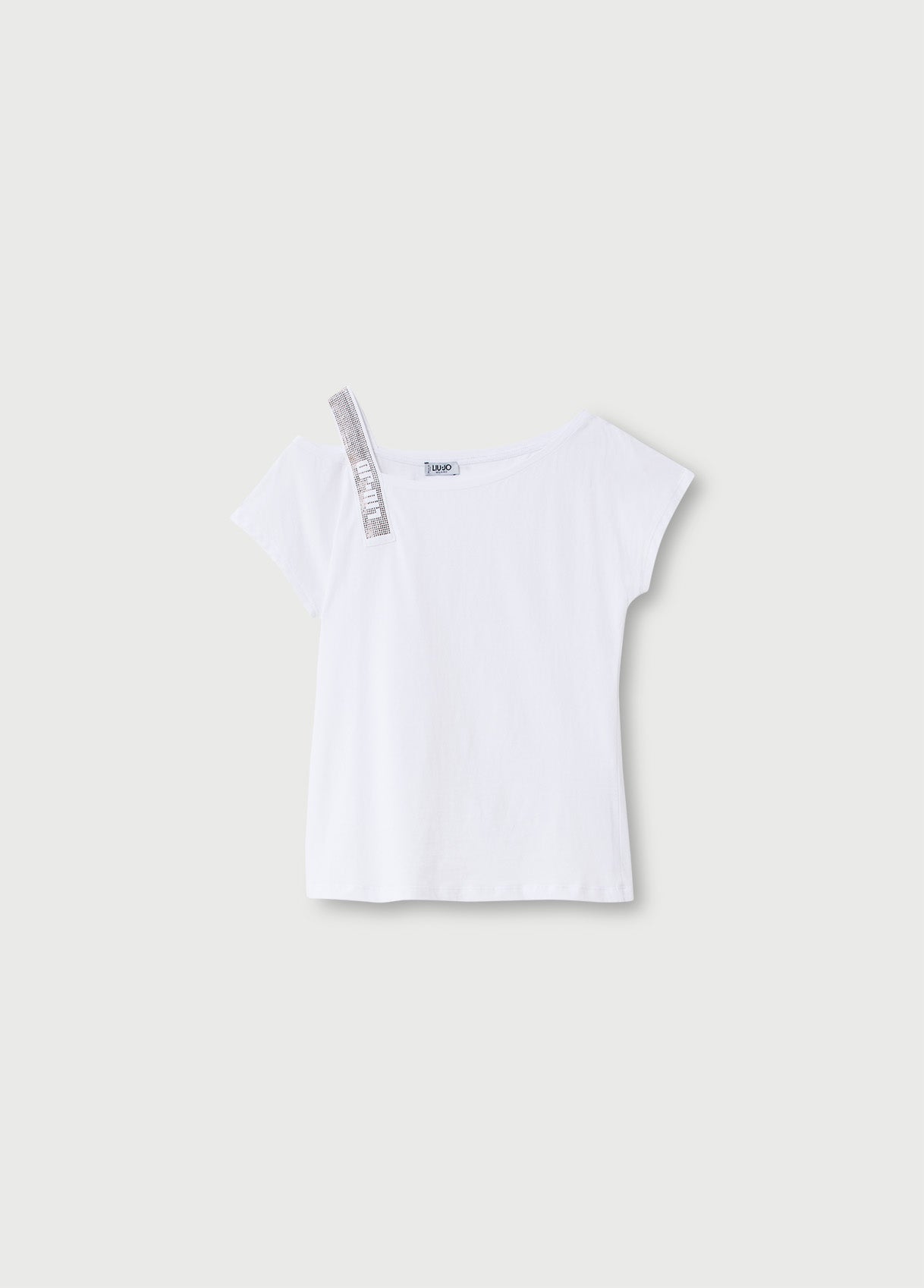 T-shirt con strass / Bianco - Ideal Moda