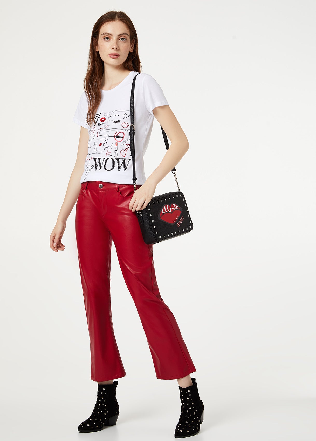 T-Shirt Con Stampa /  Bianco - Ideal Moda