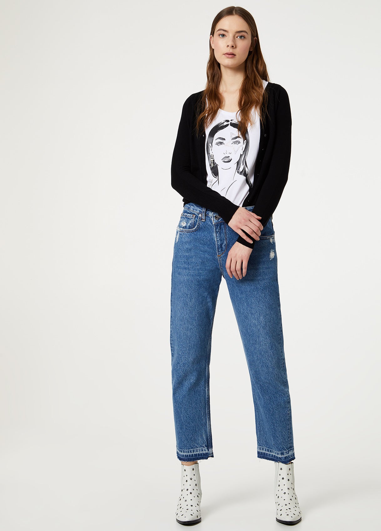 T-Shirt Con Stampa / Bianco - Ideal Moda