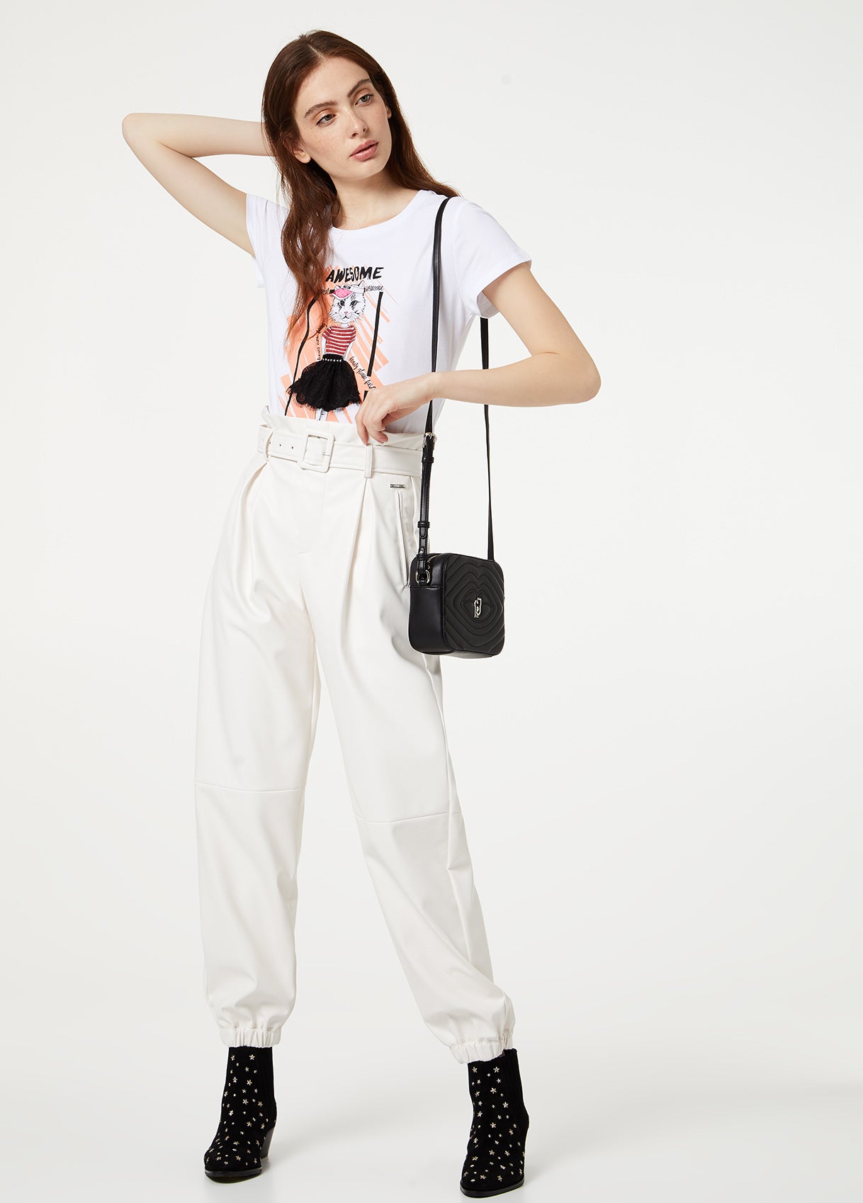 T-Shirt Con Stampa / Bianco - Ideal Moda