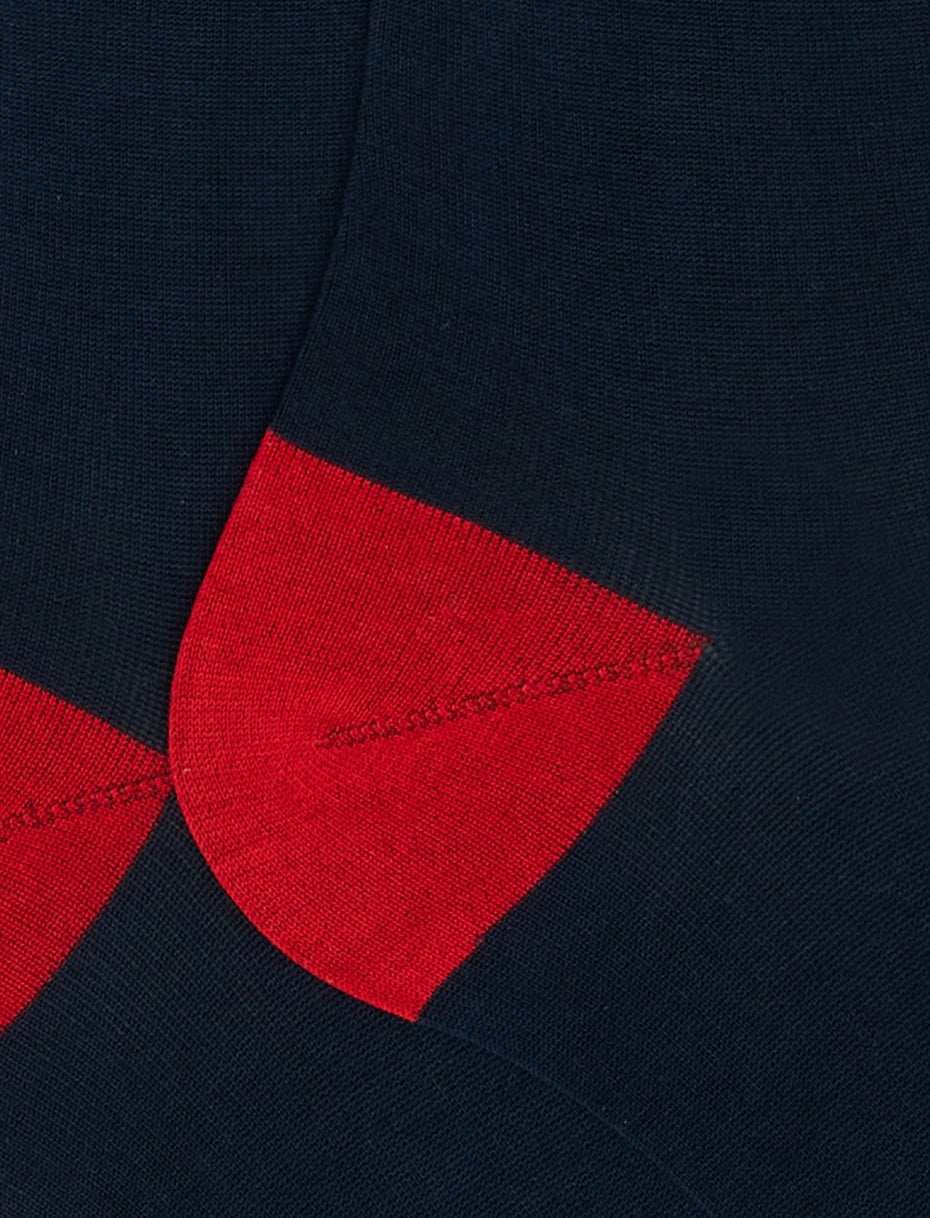 Calze Lunghe in Cotone Leggerissimo Gallo / Blu - Ideal Moda