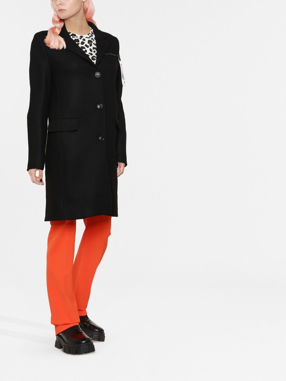Cappotto con Logo Love Moschino / Nero - Ideal Moda
