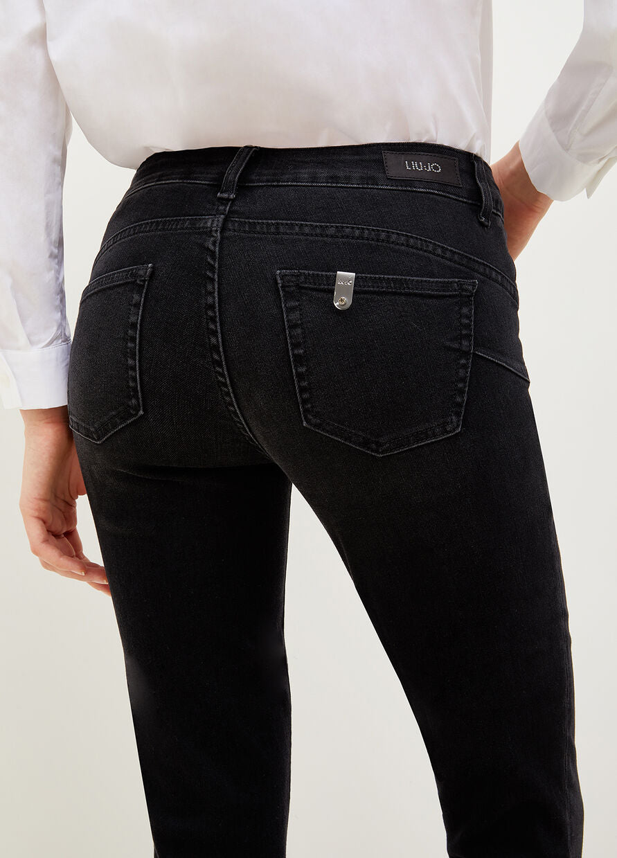 Jeans Skinny Bottom Up Liu Jo / Nero - Ideal Moda