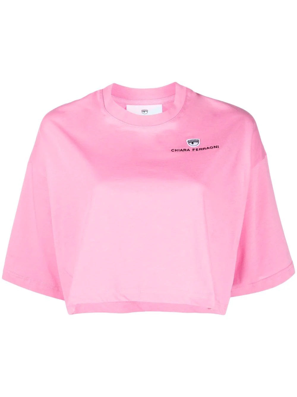 T-Shirt Crop Chiara Ferragni / Rosa - Ideal Moda