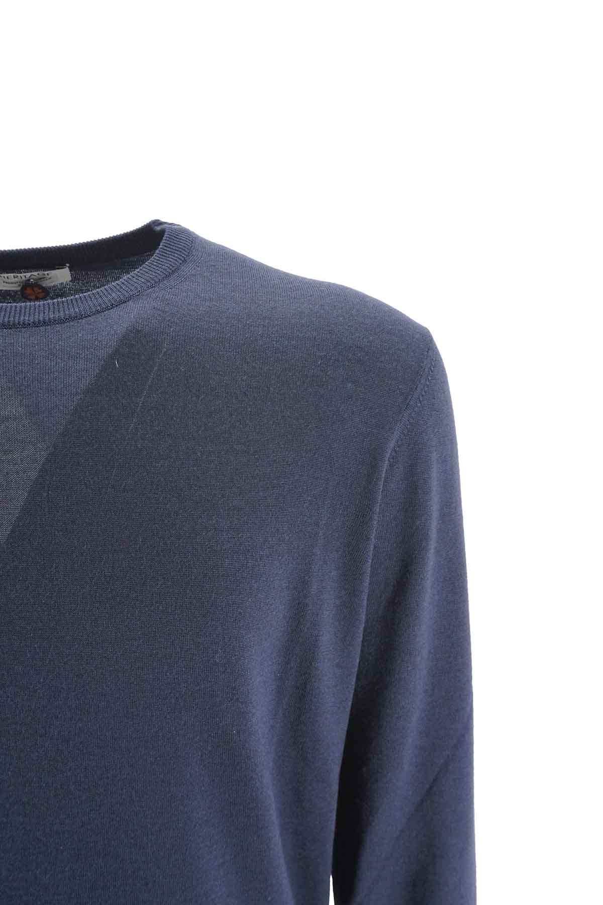 Maglia Heritage Girocollo / Blu - Ideal Moda