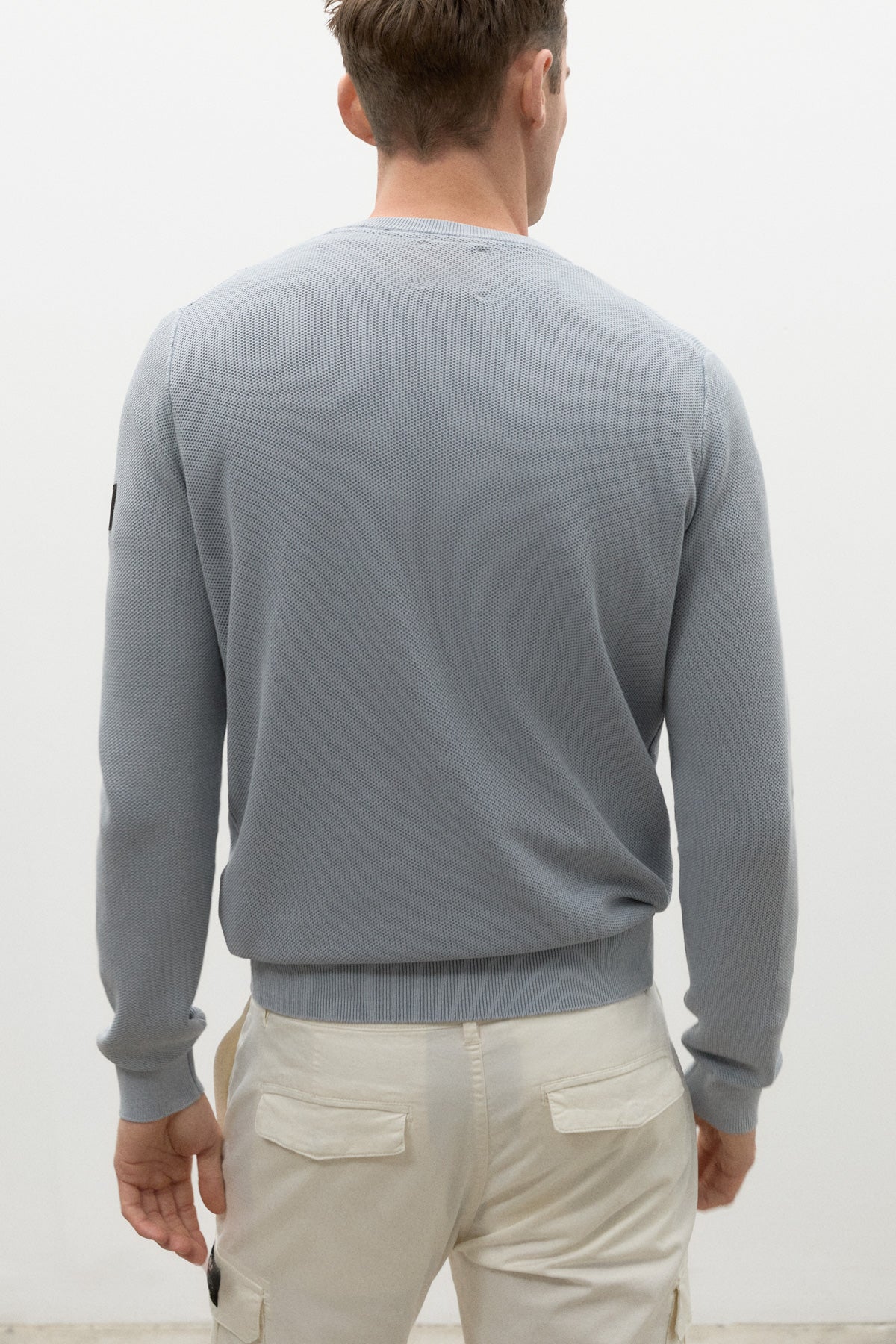 Maglia Girocollo con Logo Ecoalf / Celeste - Ideal Moda