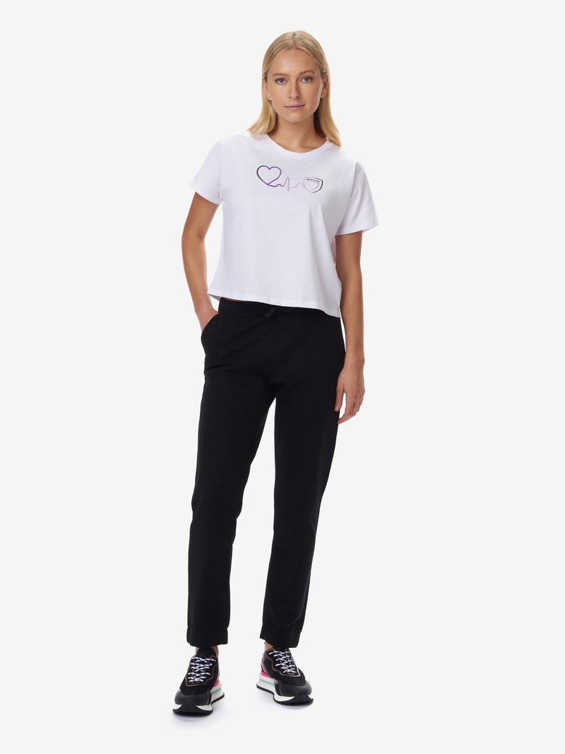 T-Shirt Blauer con Stampa / Bianco - Ideal Moda