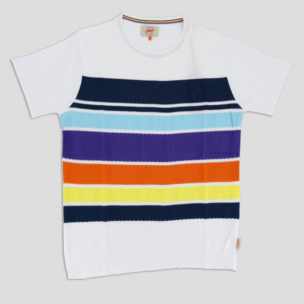 T-Shirt con Contrasti / Fantasia - Ideal Moda