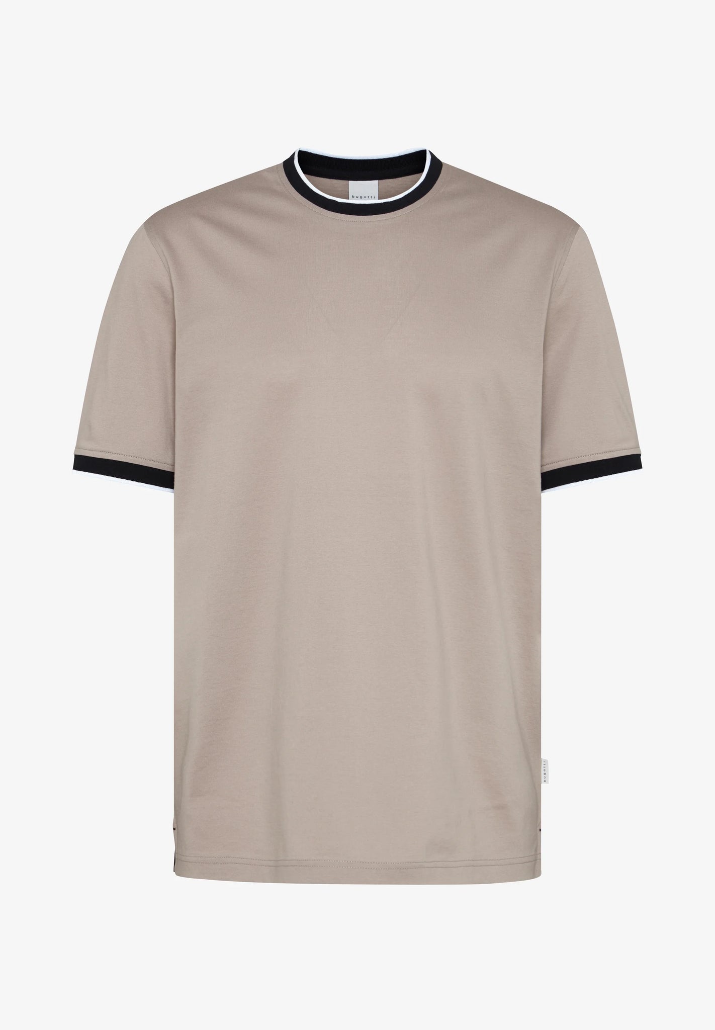 T-Shirt con Dettagli a Contrasto Bugatti / Beige - Ideal Moda