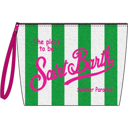 Pochette Aline con Logo Mc2 Saint Barth / Verde - Ideal Moda