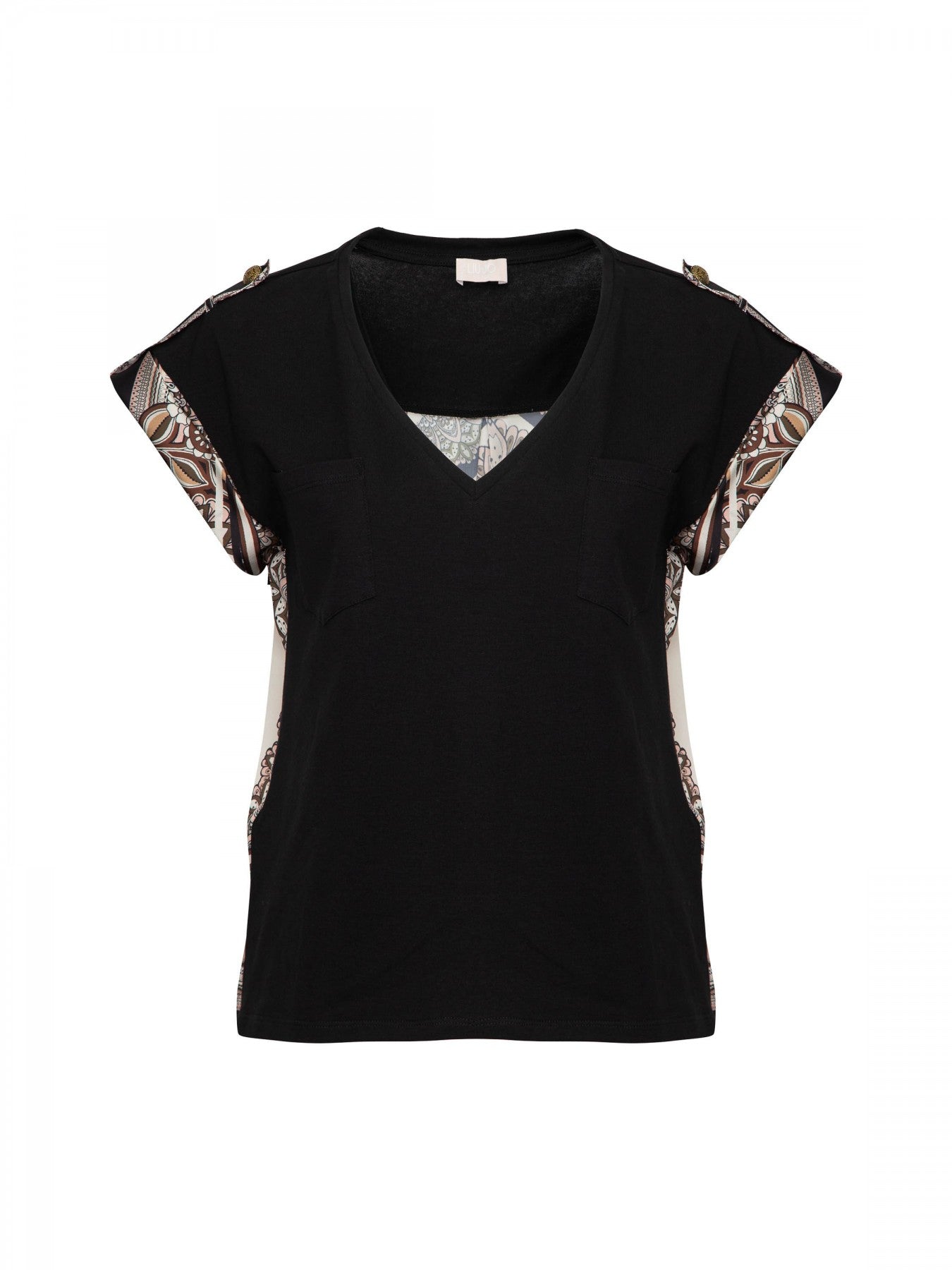 T-Shirt con Stampa Animalier Liu Jo / Nero - Ideal Moda