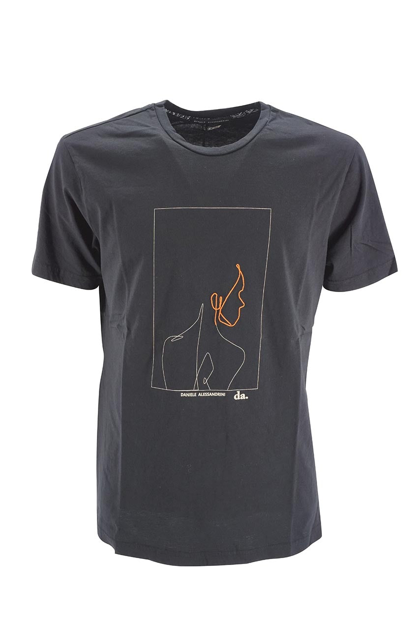 T-Shirt Daniele Alessandrini / Nero - Ideal Moda