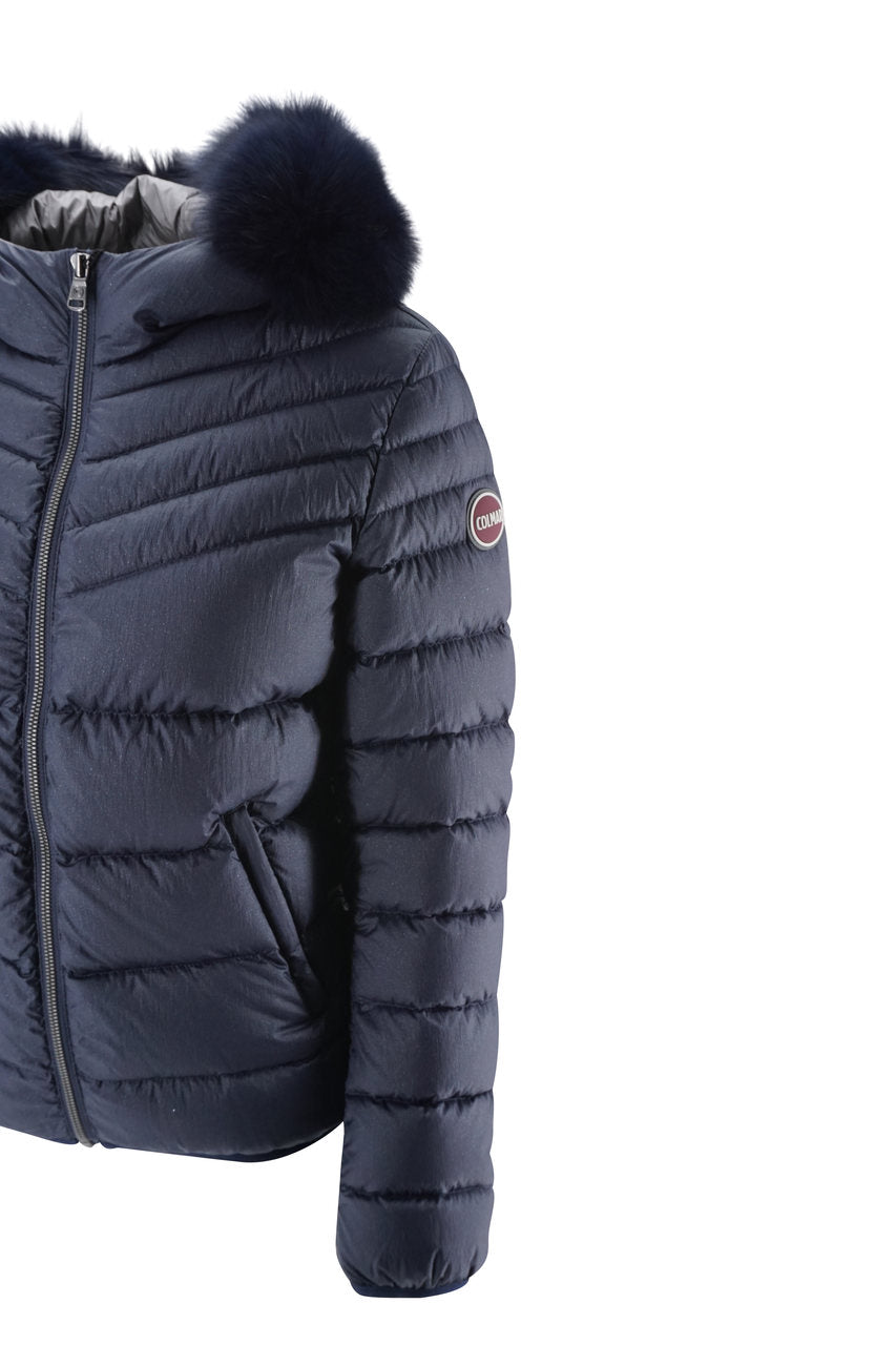 Piumino Colmar con pelliccia / Blu - Ideal Moda