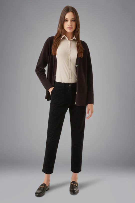 Cardigan Velvet Lady RRD / Viola - Ideal Moda