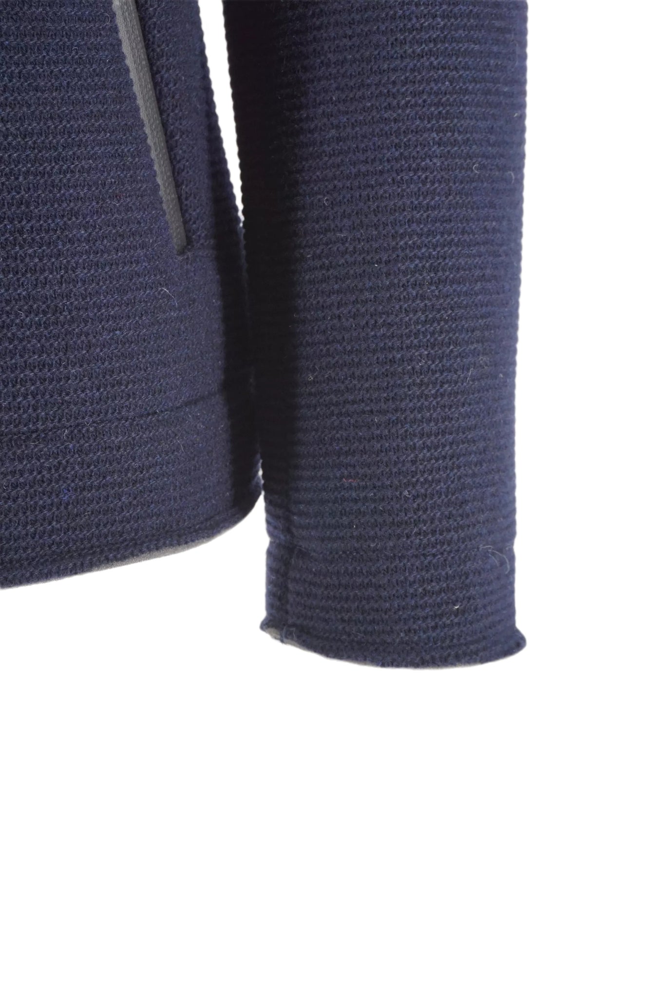 Giubbino in Lana con Cappuccio Bob / Blu - Ideal Moda