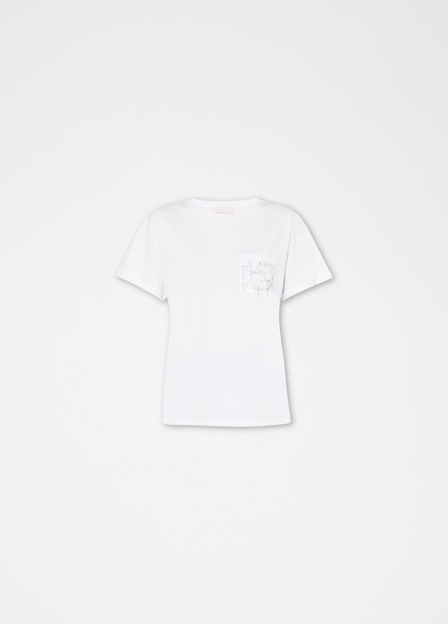 T-Shirt con Taschino Liu Jo / Bianco - Ideal Moda