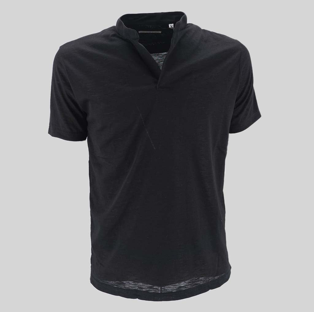 Polo Collo Coreano / Nero - Ideal Moda