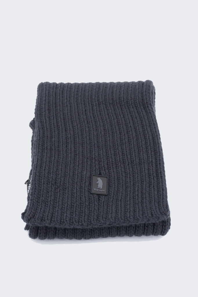 Sciarpa a Costine con Logo / Blu - Ideal Moda