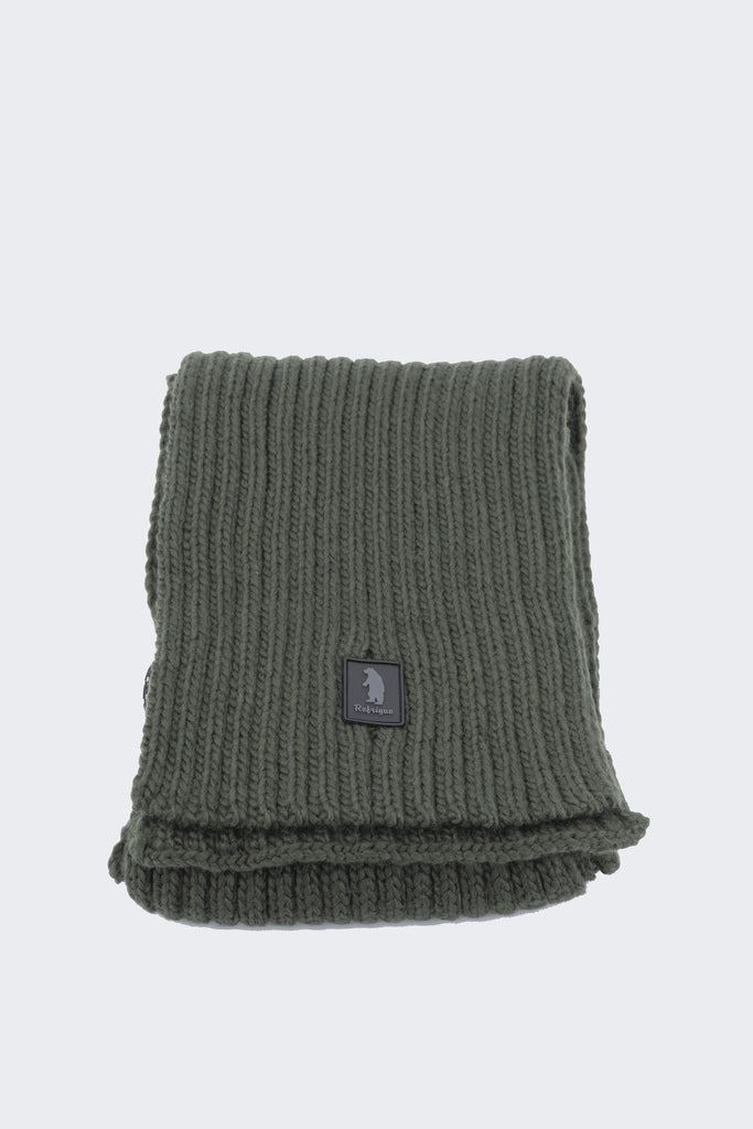 Sciarpa a Costine con Logo / Verde - Ideal Moda