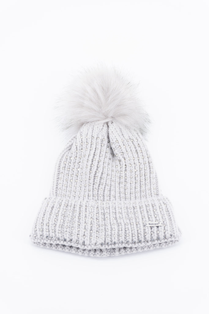 Cappello con Logo e Applicazioni / Grigio - Ideal Moda