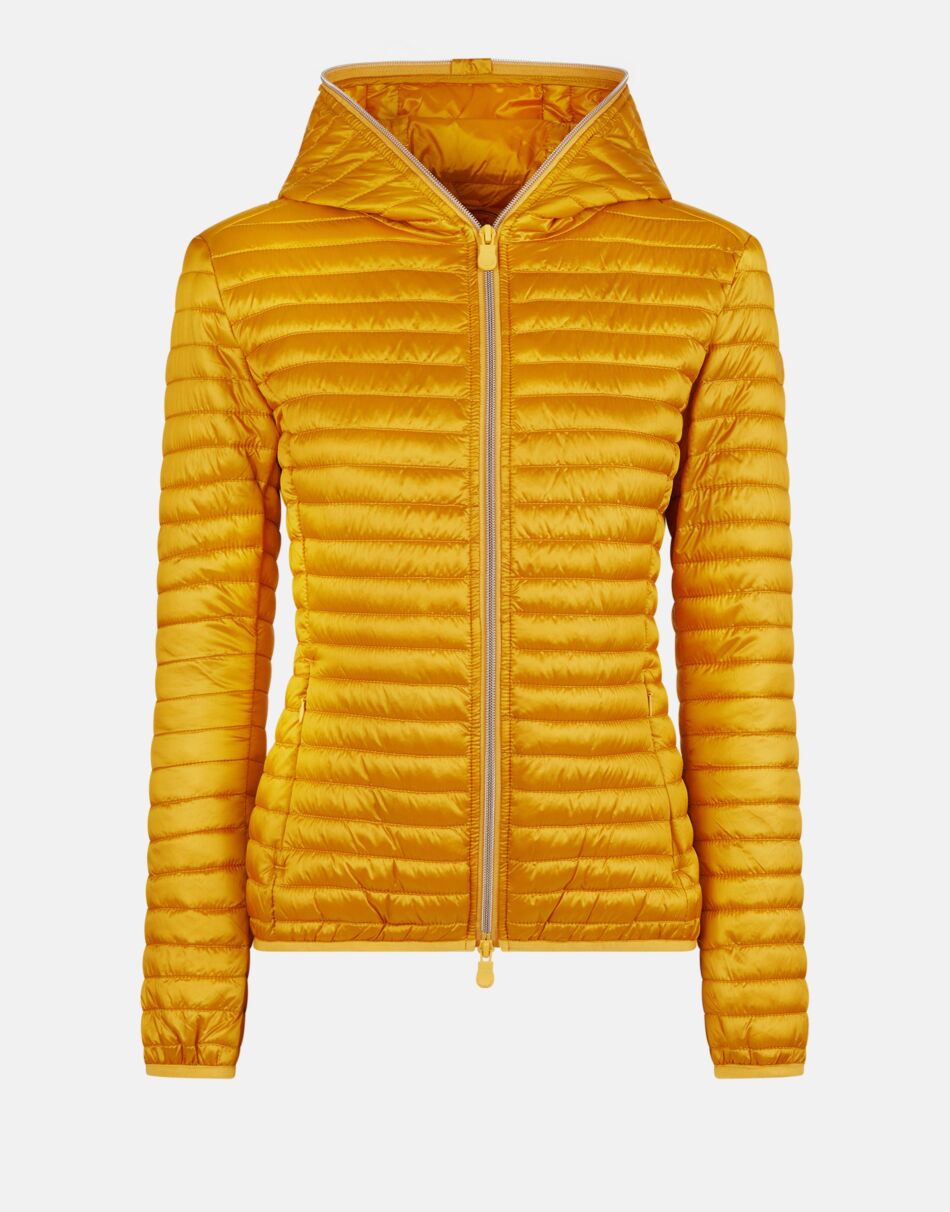 Giubbino Trapuntato con Cappuccio / Giallo - Ideal Moda