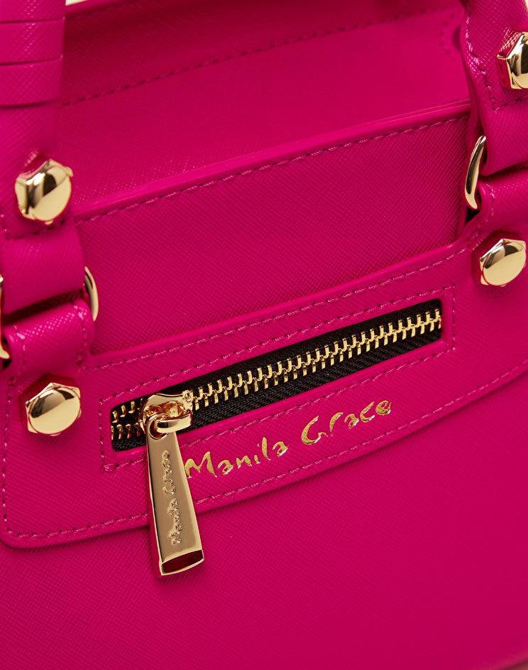 Borsa Mirama Small con Logo Manila Grace / Fucsia - Ideal Moda