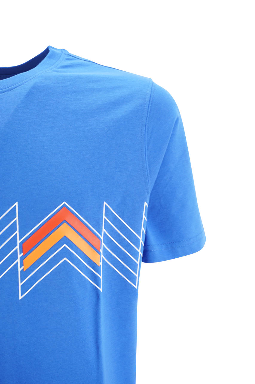 T-Shirt con Applicazione / Azzurro - Ideal Moda