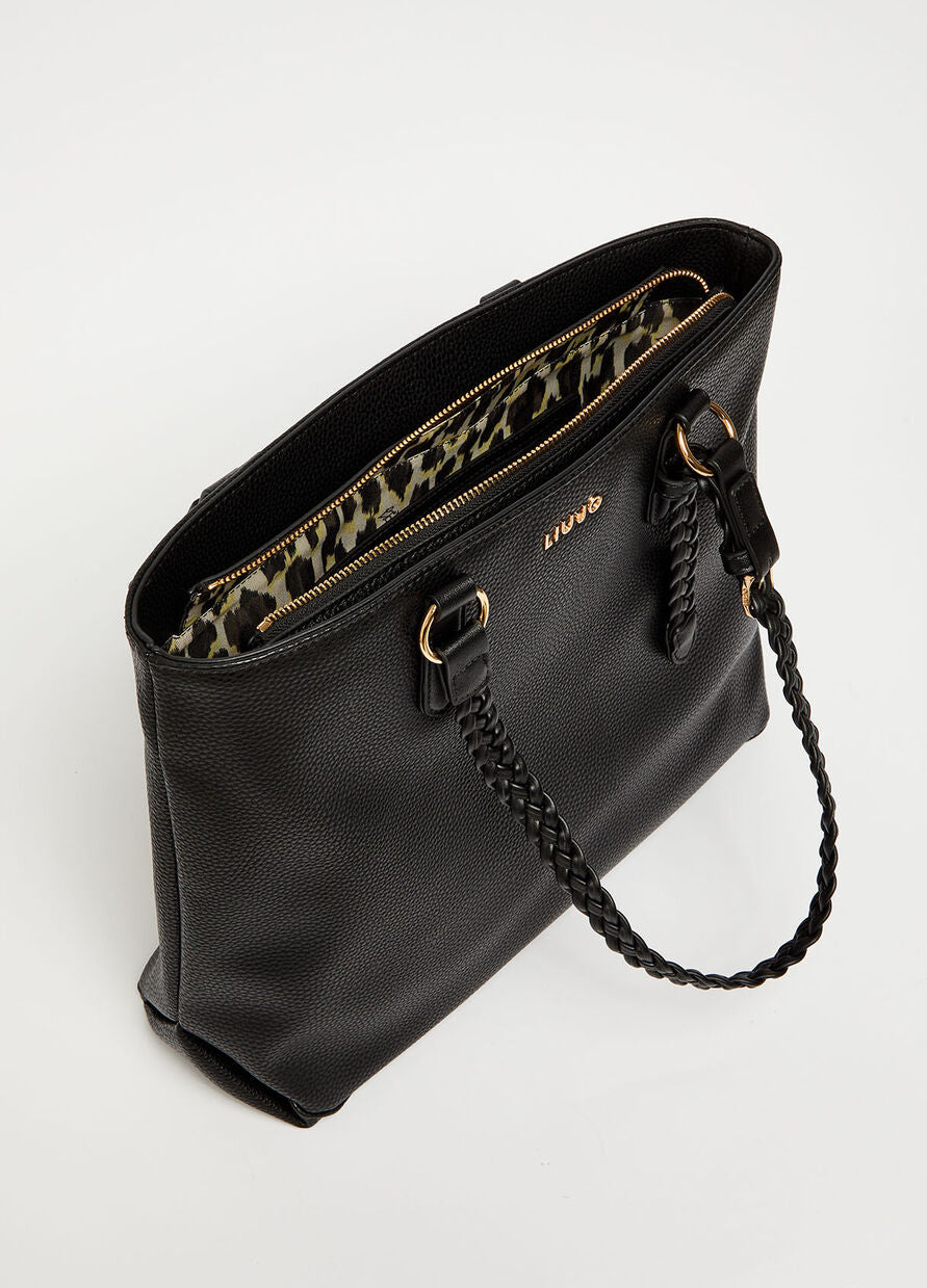 Borsa Shopping con Logo Liu Jo / Nero - Ideal Moda
