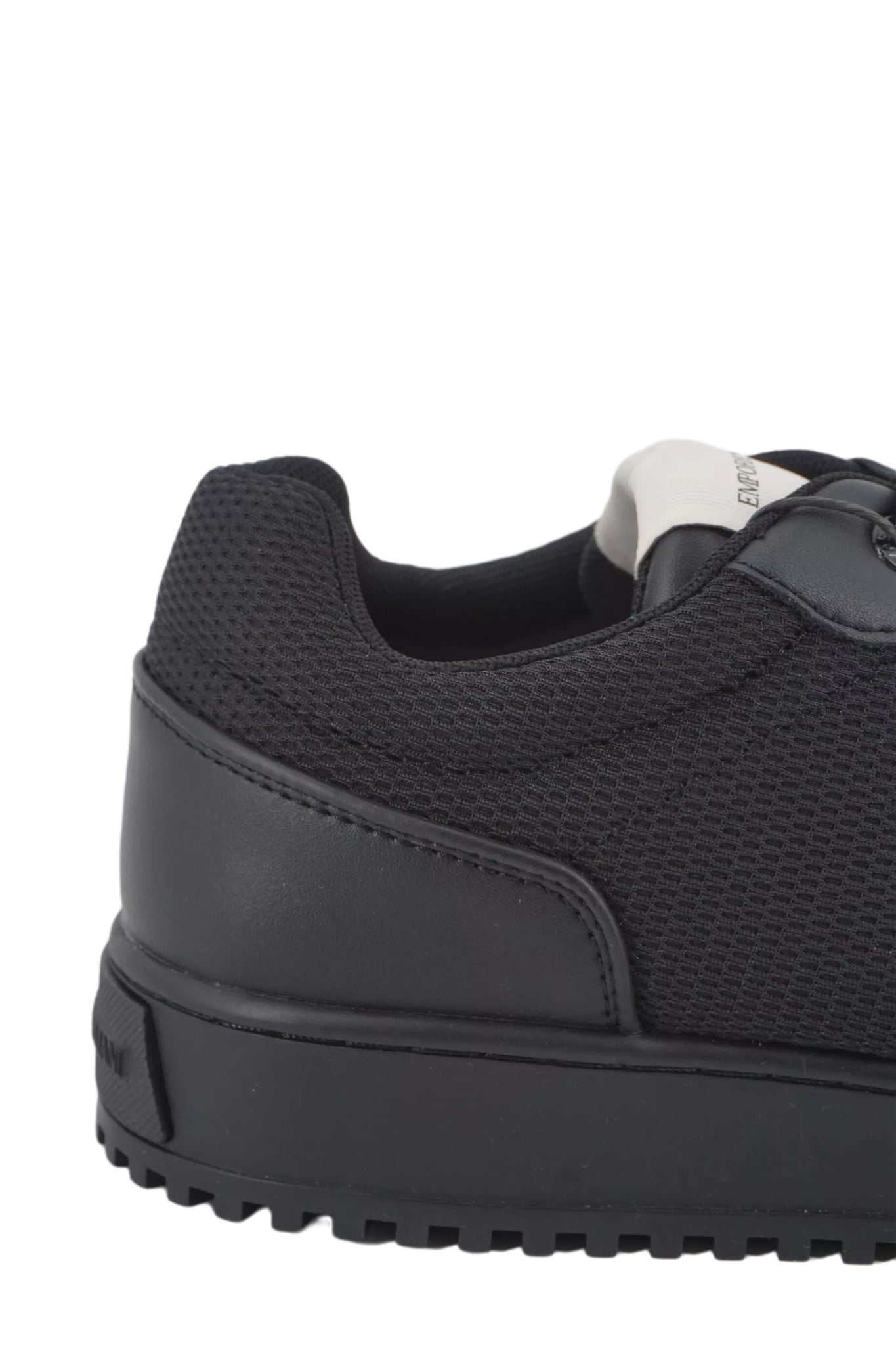 Sneaker in Pelle e Tessuto Emporio Armani / Nero - Ideal Moda