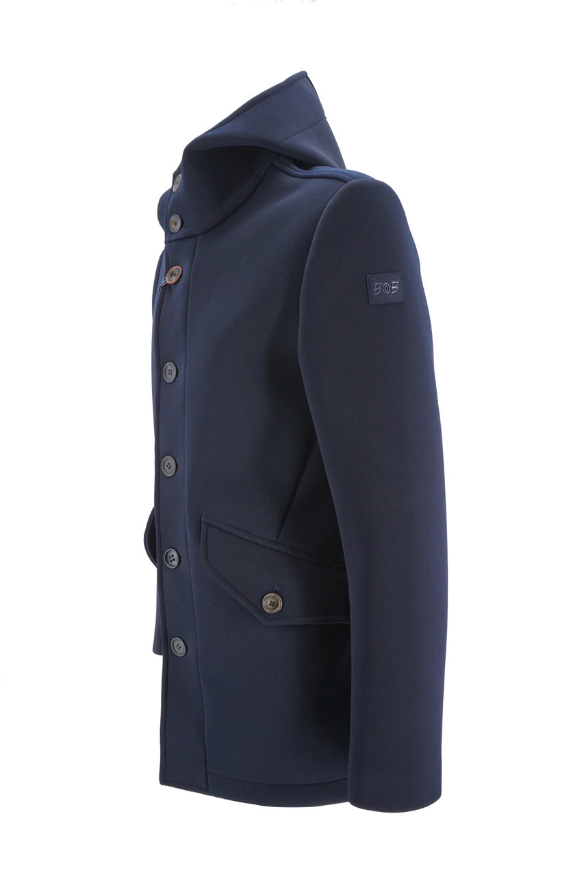 Cappotto Bob con cappuccio / Blu - Ideal Moda