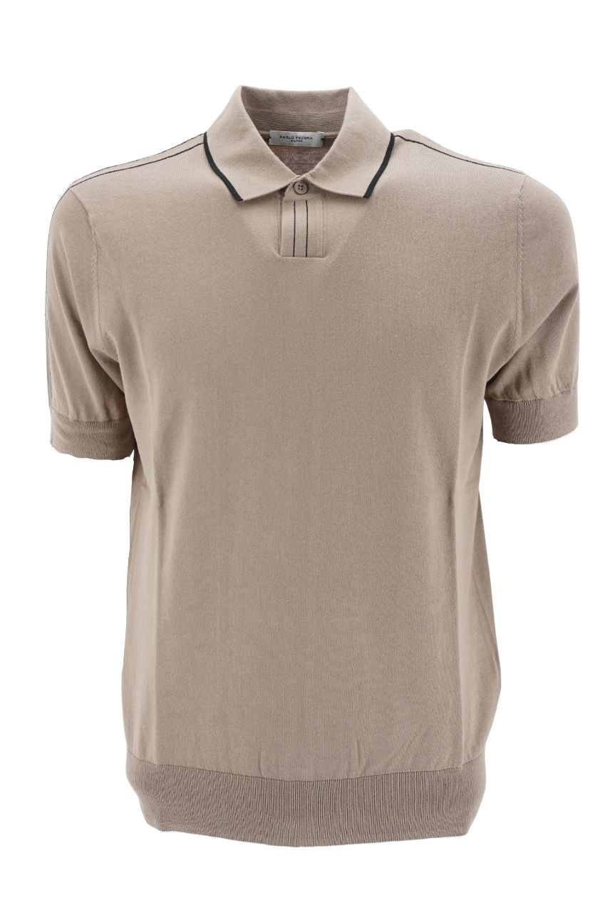 Polo Paolo Pecora in Cotone / Beige - Ideal Moda
