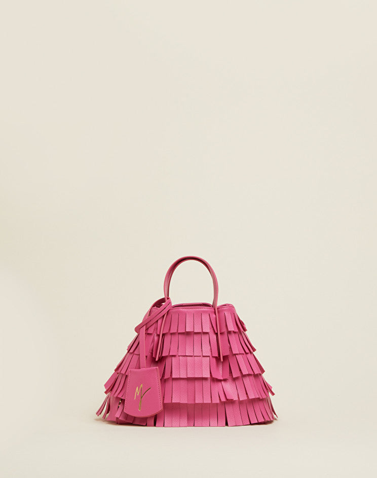 Borsa Jasmine con Frange Small Manila Grace / Fucsia - Ideal Moda