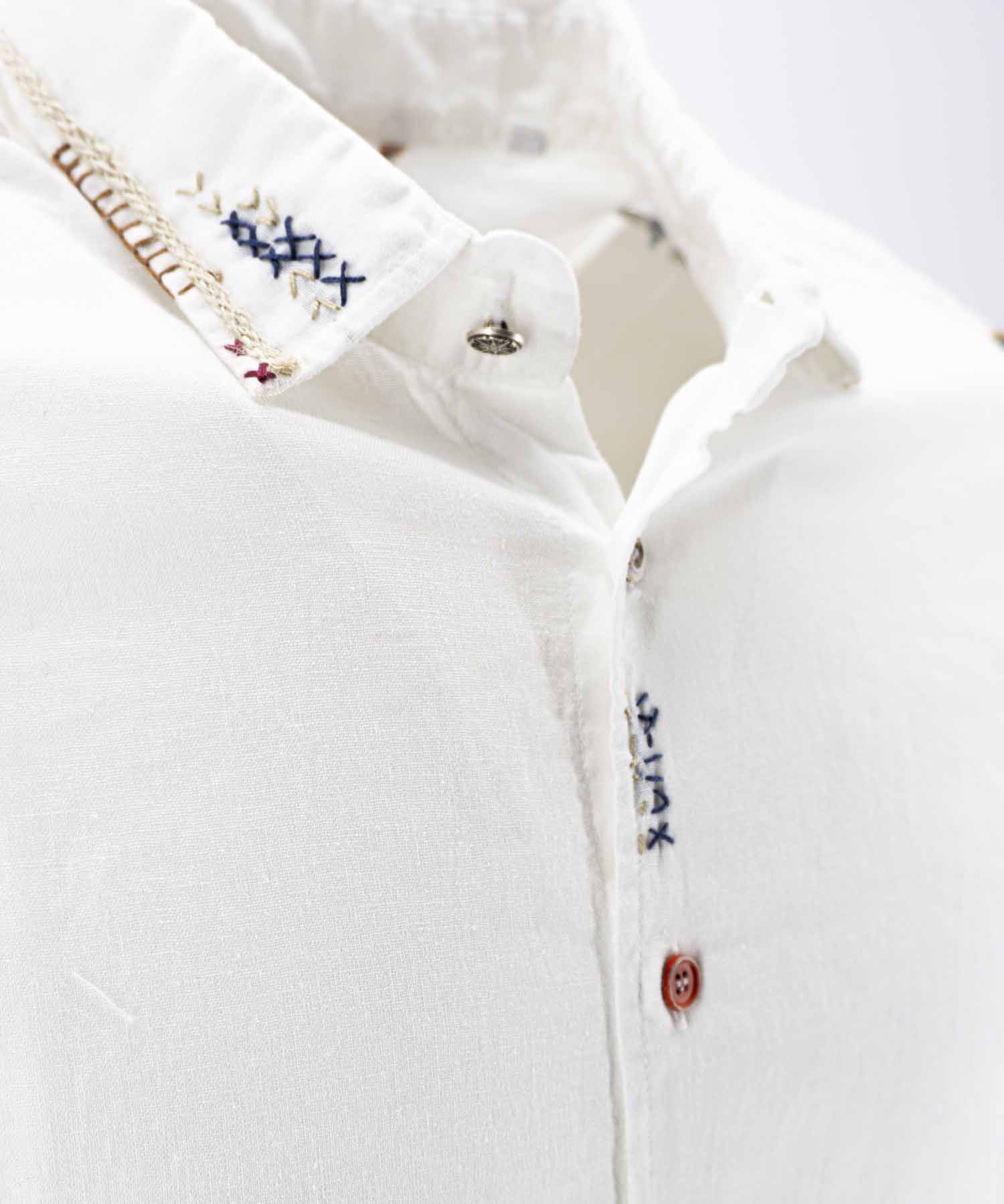 Camicia in Lino Bob "Tutor" / Bianco - Ideal Moda