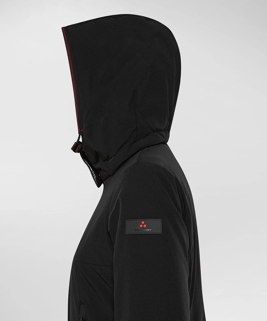 Giubbino Lungo con Cappuccio Peuterey / Nero - Ideal Moda