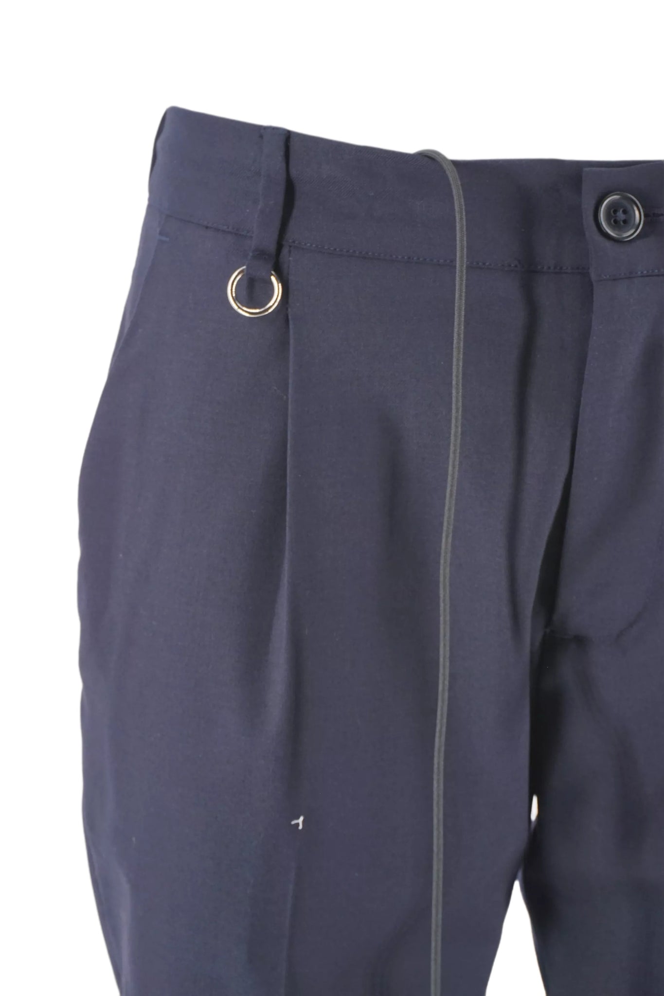 Pantalone Effetto Lana con Coulisse Golden Craft / Blu - Ideal Moda